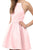 Charming Jewel A-line Short Prom Dress Open Back Pink Homecoming Dress LPD71 | Cathyprom