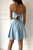 A-Line Spaghetti Straps Homecoming Dress with Bowknot Back OHM053 | Cathyprom