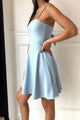 A-Line Spaghetti Straps Homecoming Dress with Bowknot Back OHM053 | Cathyprom