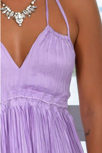 Simple Backless V-Neck Ruched Homecoming Party Dress OHM052 | Cathyprom