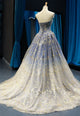 Blue Elegant Tulle Long A-line Prom Dress Formal Dress VP1407