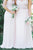 A Line Long Sweetheart Chiffon Blush Rose Appliques Bridesmaid Dress OHS146