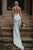 Simple Mermaid/Trumpet V-Neck Satin Open Back Bridal Gown Long White Elastic Satin Wedding Dress OHD233