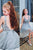 A Line V Neck Sleeveless Short Homecoming Dresses with Beading OHM025 | Cathyprom