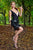 Stylish Deep V Neck Black Short Homecoming Dresses with Feather OHM079 | Cathyprom