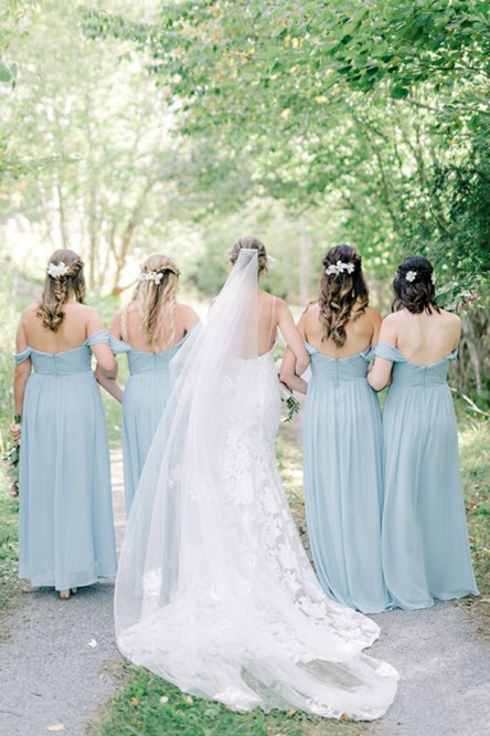 A-Line Off-the-Shoulder Simple Long Light Blue Chiffon Bridesmaid Dres cathyprom A-Line Off-the-Shoulder Simple Long Light Blue Chiffon Bridesmaid Dres cathyprom