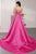 Simple A Line Spaghetti Straps Sweep Train Long Fuchsia Prom Dresses Evening Dresses OHC361 | Cathyprom