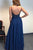 A Line Spaghetti Straps Sleeveless Beaded Long Prom Dress Split OHC151  | Cathyprom