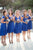 A-Line V-Neck Knee-Length Bridesmaid Dress with Pleats OHS065 | Cathyprom