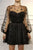 Jewel Long Sleeves Short Homecoming Dress with Appliques OHM006 | Cathyprom