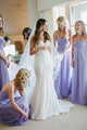 A-Line Sweetheart Backless Lavender Chiffon Bridesmaid Dress with Ruched OHS014 | Cathyprom