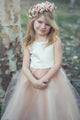 Sleeveless A Line Satin Bowknot Flower Girl Dresses with Round Neck OHR004 | Cathyprom