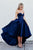 Simple Sweetheart Sleeveless High-Low Navy Blue Prom Dress with Pleats LPD61 | Cathyprom