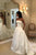 Elegant A Line Strapless Sleeveless White Wedding Dresses with Pockets Bowknot OHD105 | Cathyprom