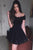 A Line Off the Shoulder Lace Homecoming Dress with Appliques OHM071 | Cathyprom