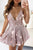 Sequins Short Homecoming Dresses Deep V Neck Cocktail Dresses OHM087 | Cathyprom