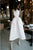 Spaghetti Straps White Prom Dress with Pockets Backless Tea-Length Party Dress PD2