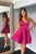 Simple A Line Spaghetti Straps Sleeveless Short Homecoming Dresses OHM003 | Cathyprom