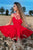 Chic A Line Red/Pink Short Homecoming Prom Dresses with Ruffles OHM012 | Cathyprom
