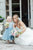 A-Line Blue Lace Top Tulle Scoop Sleeveless Cheap Flower Girl Dress OHR023 | Cathyprom
