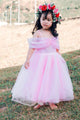 Cute A-line Off-shoulder Floor Length Tulle Sleeveless Flower Girl Dresses OHR037 | Cathyprom