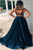 Elegant Simple Sleeves Square Neck Stain Long Prom Dresses Under 100 LPD9