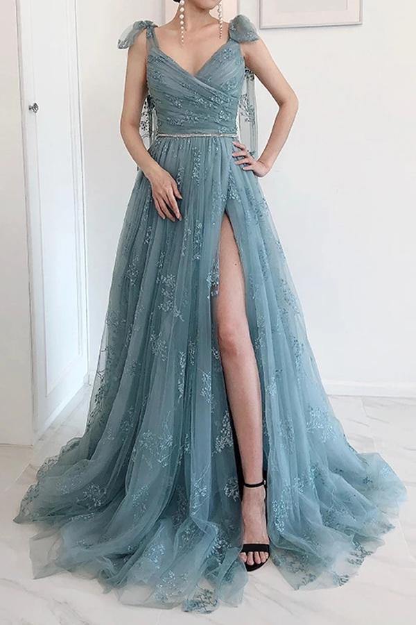Tulle midi dress with ribbon ties clearance
