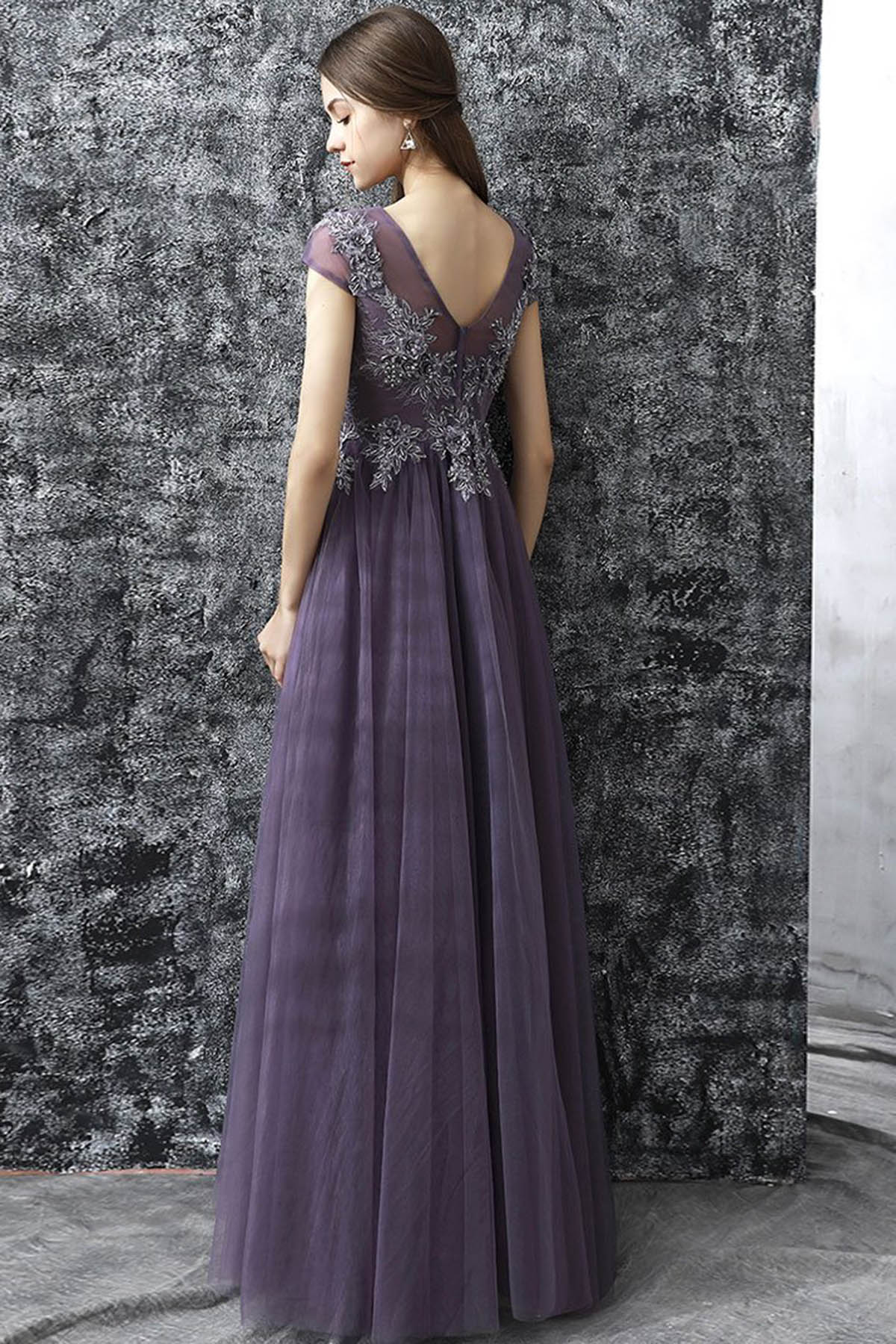 A Line Grey Purple Tulle See Through Long Spring Senior Prom Dress Wit cathyprom A Line Grey Purple Tulle See Through Long Spring Senior Prom Dress Wit cathyprom
