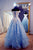 Fancy A-line Off The Shoulder Lace Up Long Prom Dresses With Appliques YZ211020
