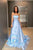 Simple A-Line Strapless Stain Long Prom Dress With Appliques, Evening Dress CMS211133