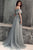 A Line Sweetheart Floor Length Gray Tulle Sweetheart Long Formal Prom Dress With Applique OHC431 | Cathyprom