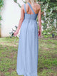 A-Line Floor-Length Sleeveless Chiffon Wedding Party Dress NR1316