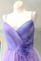 Colorful Spaghetti Straps Ombre Prom Dresses Ruffles Sleeveless Long Tulle Evening Dress Formal Gowns OHC308 | Cathyprom
