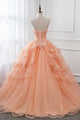 Unique Ball Gown Sweetheart Floor Length Sleeveless Lace Long Tulle Prom Dress Formal Dress OHC290 | Cathyprom