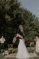 Exquisite Lace Wedding Dress Sexy V-Neck Modest Tulle Wedding Dress Gown CA2302|CathyProm