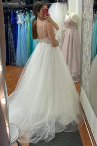 Ball Gown Spaghetti Straps Wedding Dresses Wedding Dress Custom Made Wedding Gown OHD171 | Cathyprom