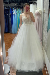 Ball Gown Spaghetti Straps Wedding Dresses Wedding Dress Custom Made Wedding Gown OHD171 | Cathyprom