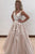 Beautiful A Line Tulle Long V Neck Senior Prom Dress Long Appliques Evening Dress OHC495 | Cathyprom
