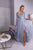 Beautiful A Line V Neck Beading Split Prom Dress Long Sleeves Evening Dresses OHC464 | Cathyprom