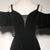 A-Line Black Off The Shoulder Velvet Long Prom Dress, Evening Dress CMS211128