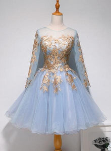 A-Line Knee Length Short Prom Dress, Homecoming Dress YZ211030