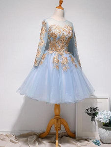 A-Line Knee Length Short Prom Dress, Homecoming Dress YZ211030