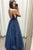 A-Line V-Neck Long Prom Dress With Beads, Evening Dress CMS211102
