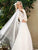 Lace Long Sleeve Bohemian Beach Wedding Dress Open Back Chiffon Bridal Gown CA044