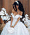 Ball Gown Cap Sleeve V-Neck Luxury Wedding Dress Appliques Beaded Birdal Gown CA049|CathyProm