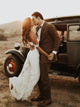 Cap Sleeve Sweetheart Lace Wedding Dress with Slit Bohemian Wedding Dress Mermaid CA061|CathyProm