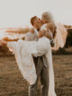Cap Sleeve Lace Wedding Dress with Slit Sexy Mermaid Rustic Wedding Dress Bridal Gown CA062|CathyProm