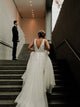 Sexy Sheer V-Neck Vintage Wedding Dress Open Back A-Line Wedding Dress Bridal Gown CA063|CathyProm