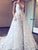 Unique Lace Wedding Dress Sexy Deep V-Neck A-Line Vintage Wedding Dress Bridal Gown CA064|CathyProm