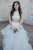 Two Piece Simple Wedding Dress Ruffle Modest Tulle Rustic Wedding Dress Bridal Gown CP029|CathyProm